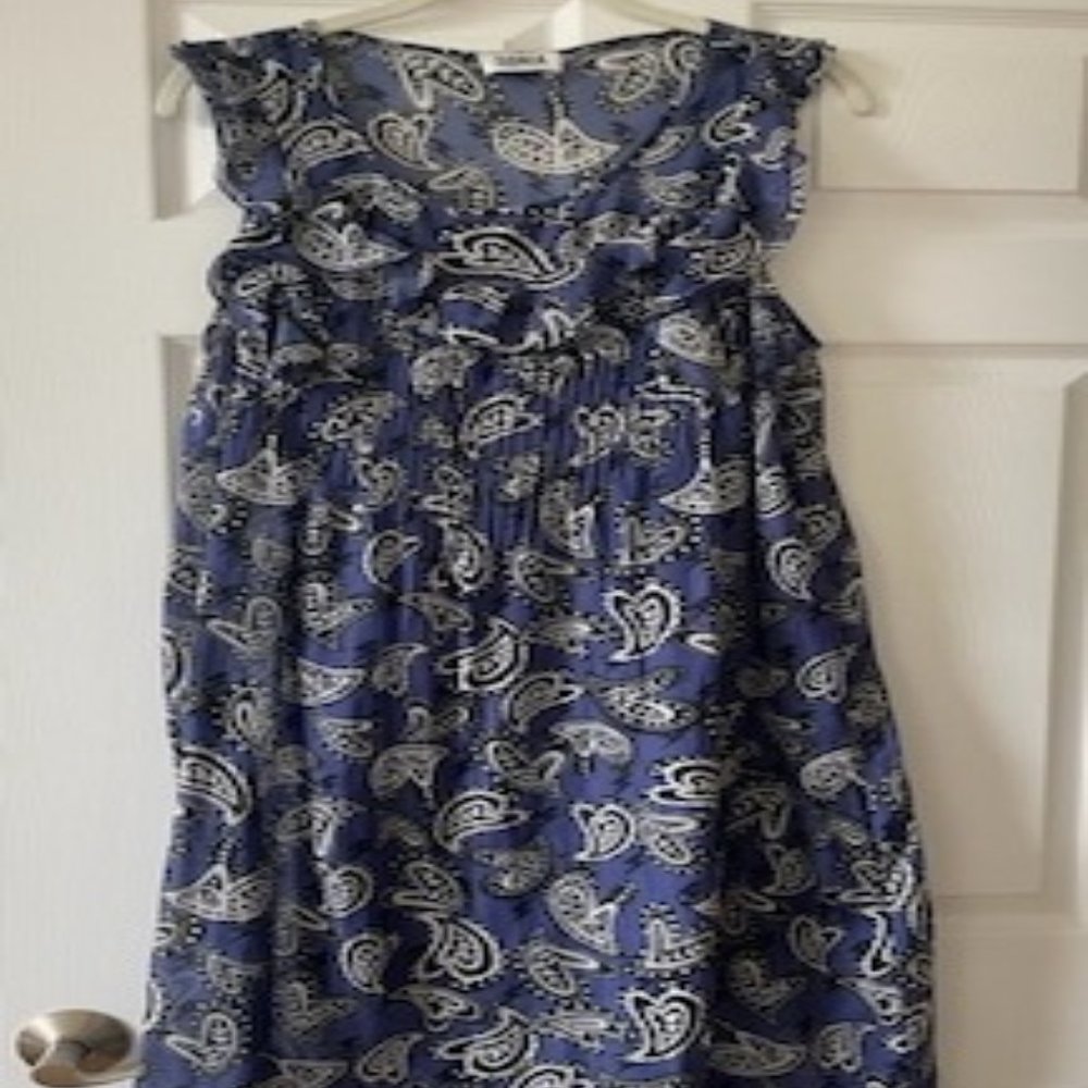 Breezly Beautiful SONIA RYKIEL Sheer Chiffon Summer Dress Shift M